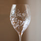 Personalised Botanical Crystal Wine Glasses - Set of Two