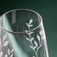 Personalised Botanical Crystal Champagne Flutes - Set of Two