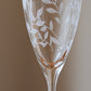 Personalised Botanical Crystal Champagne Flutes - Set of Two