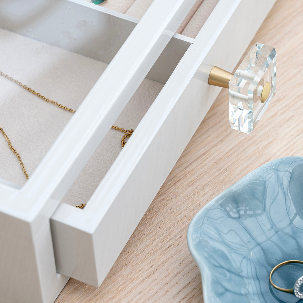 Personalised Diwali Glass Drawer Jewellery Box