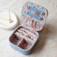 Personalised Diwali Lotus Blue Floral Jewellery Case