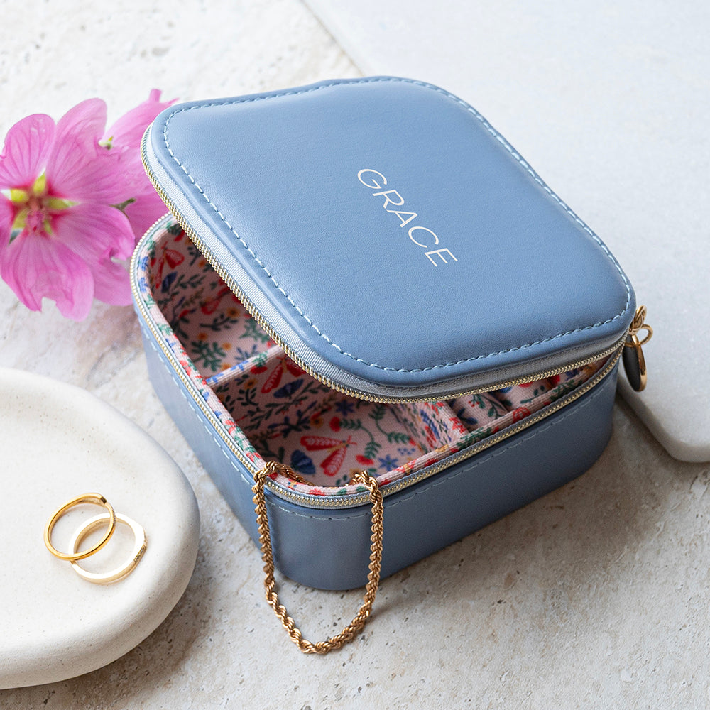 Personalised Jewellery Case with Floral Interior