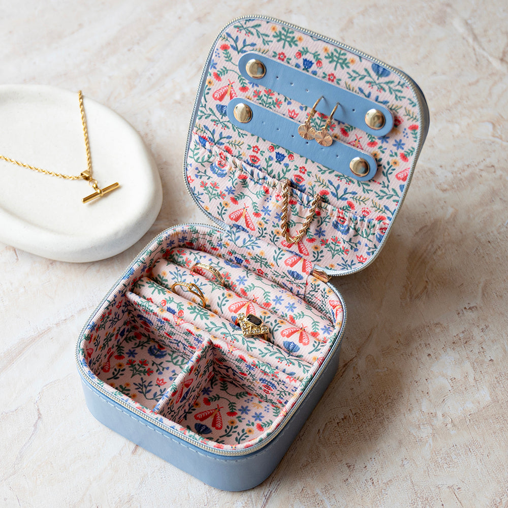 Personalised Jewellery Case with Floral Interior
