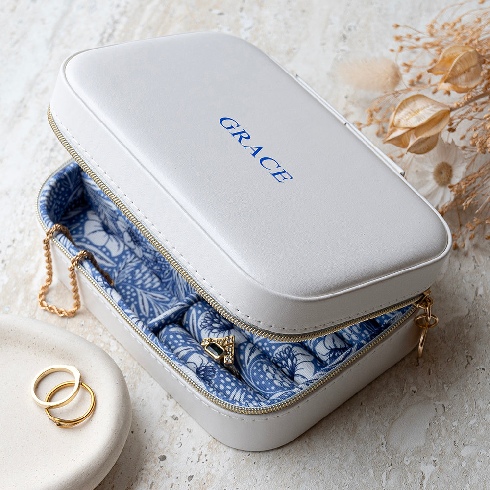 Personalised Jewellery Case with Floral Interior