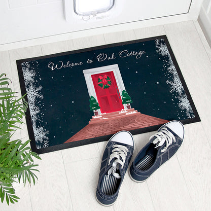 Personalised Festive Door Mat