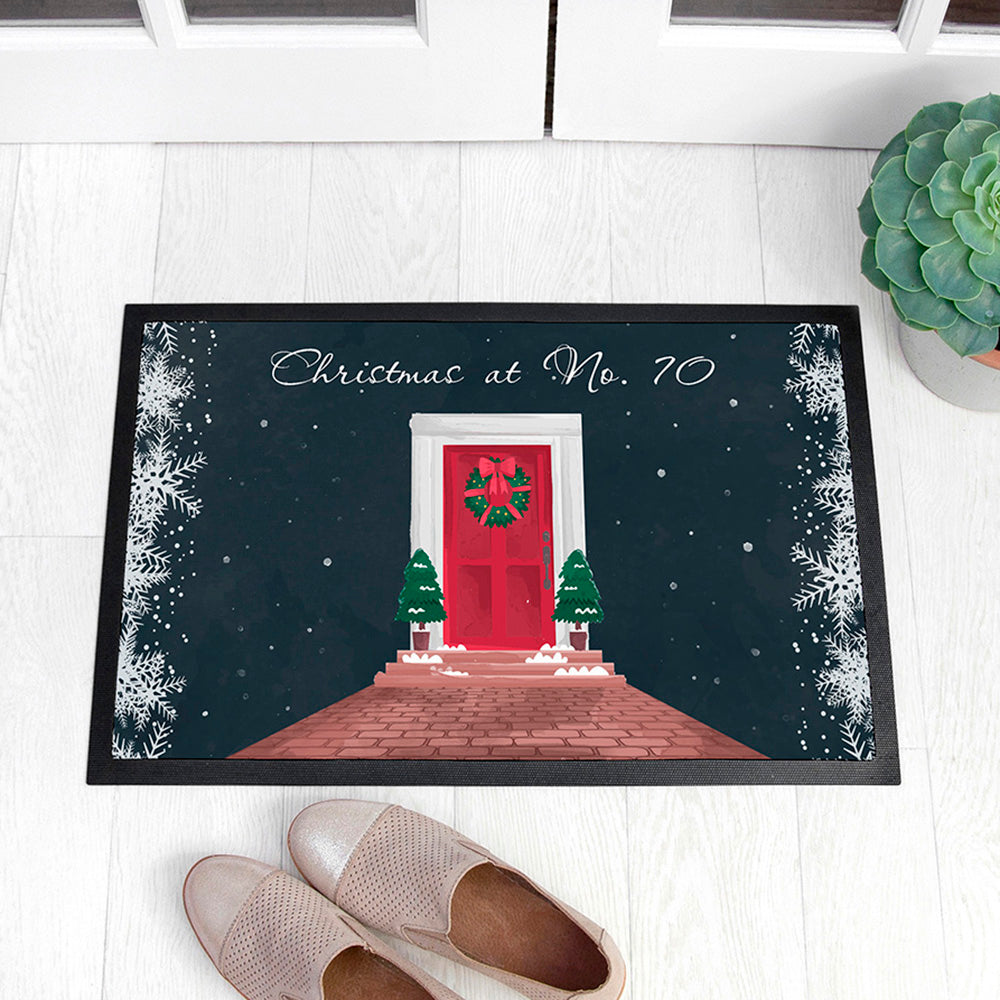 Personalised Festive Door Mat