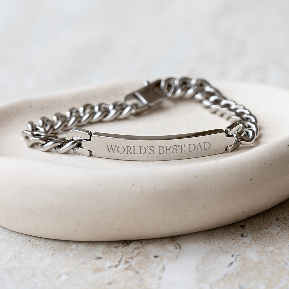 Personalised Men's Urban Chain ID Bracelet with Lobster Clasp