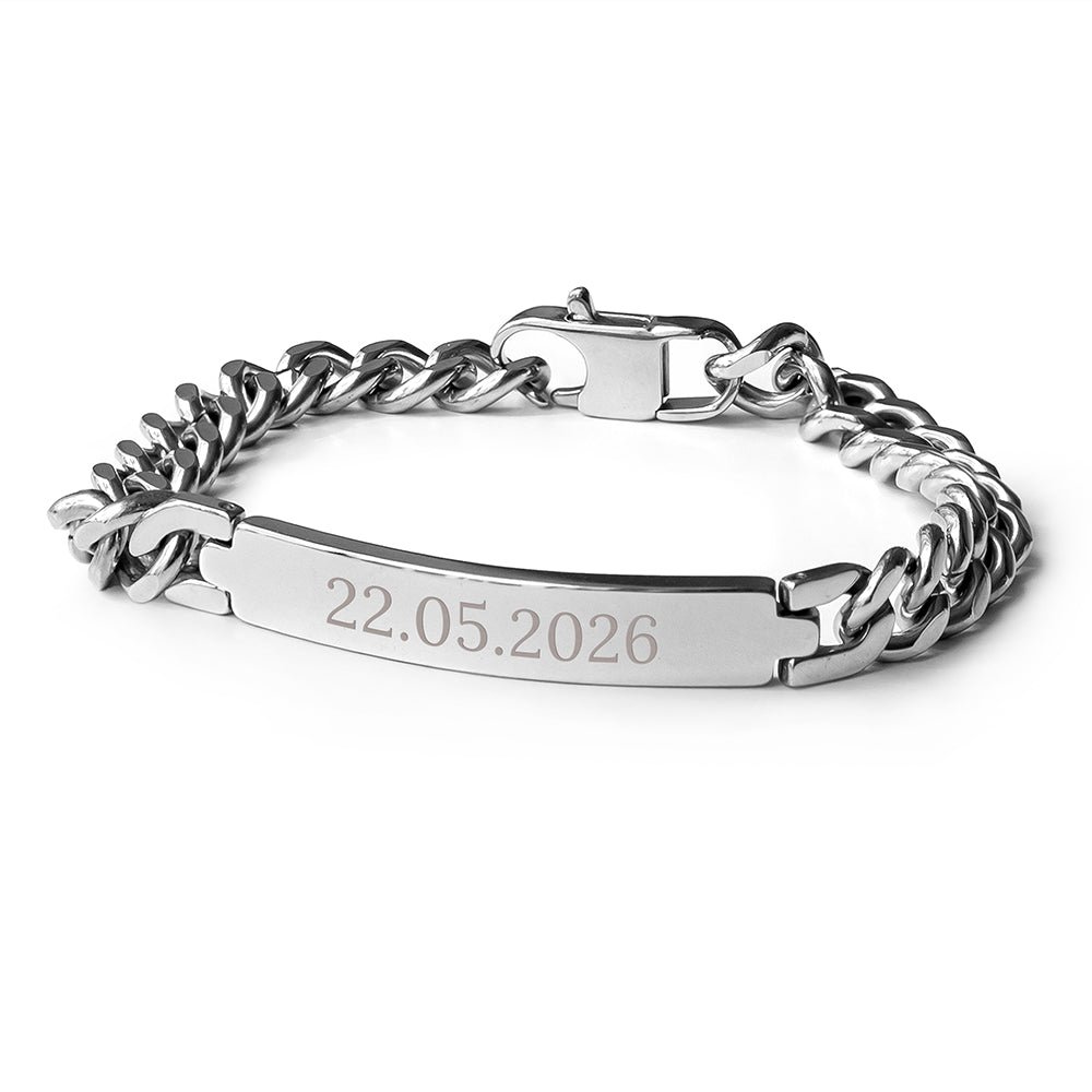Personalised Men's Urban Chain ID Bracelet with Lobster Clasp
