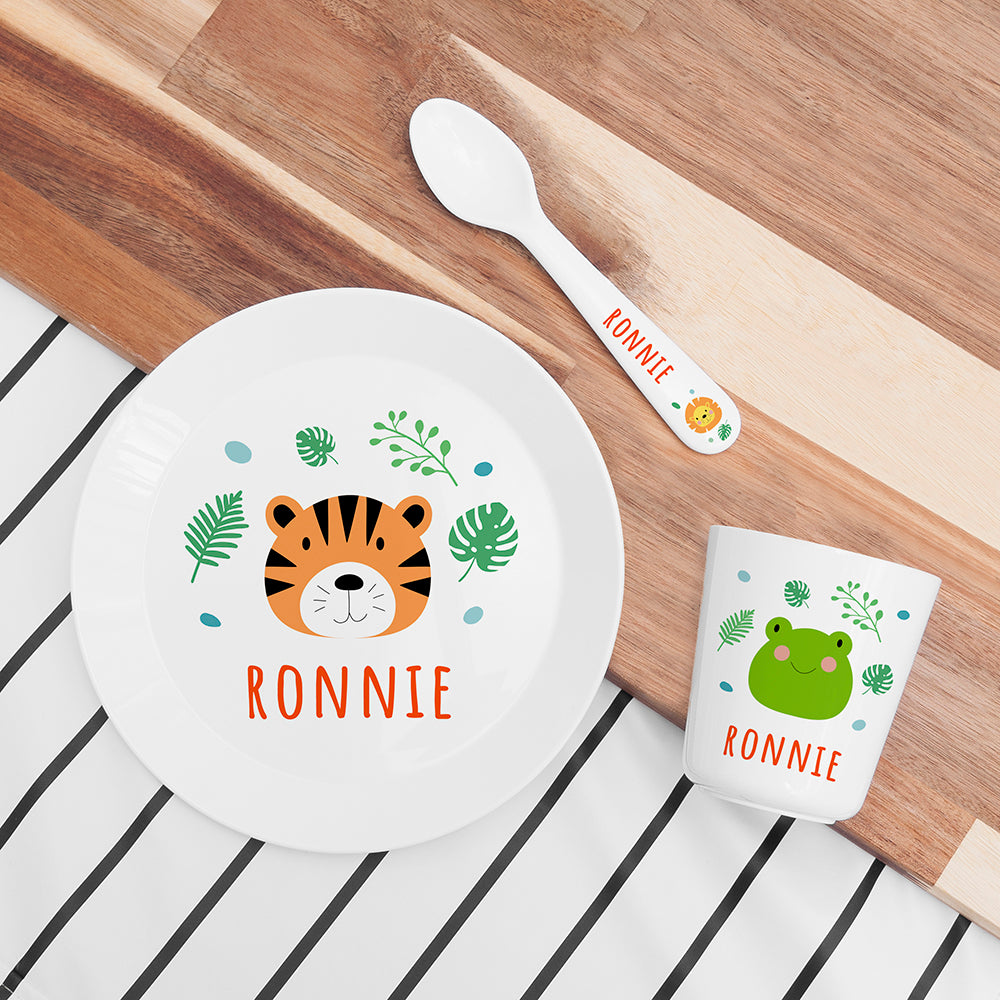 Personalised Baby Dinner Set - Jungle Animal