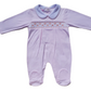 Pink Hearts Smocked Babygrow