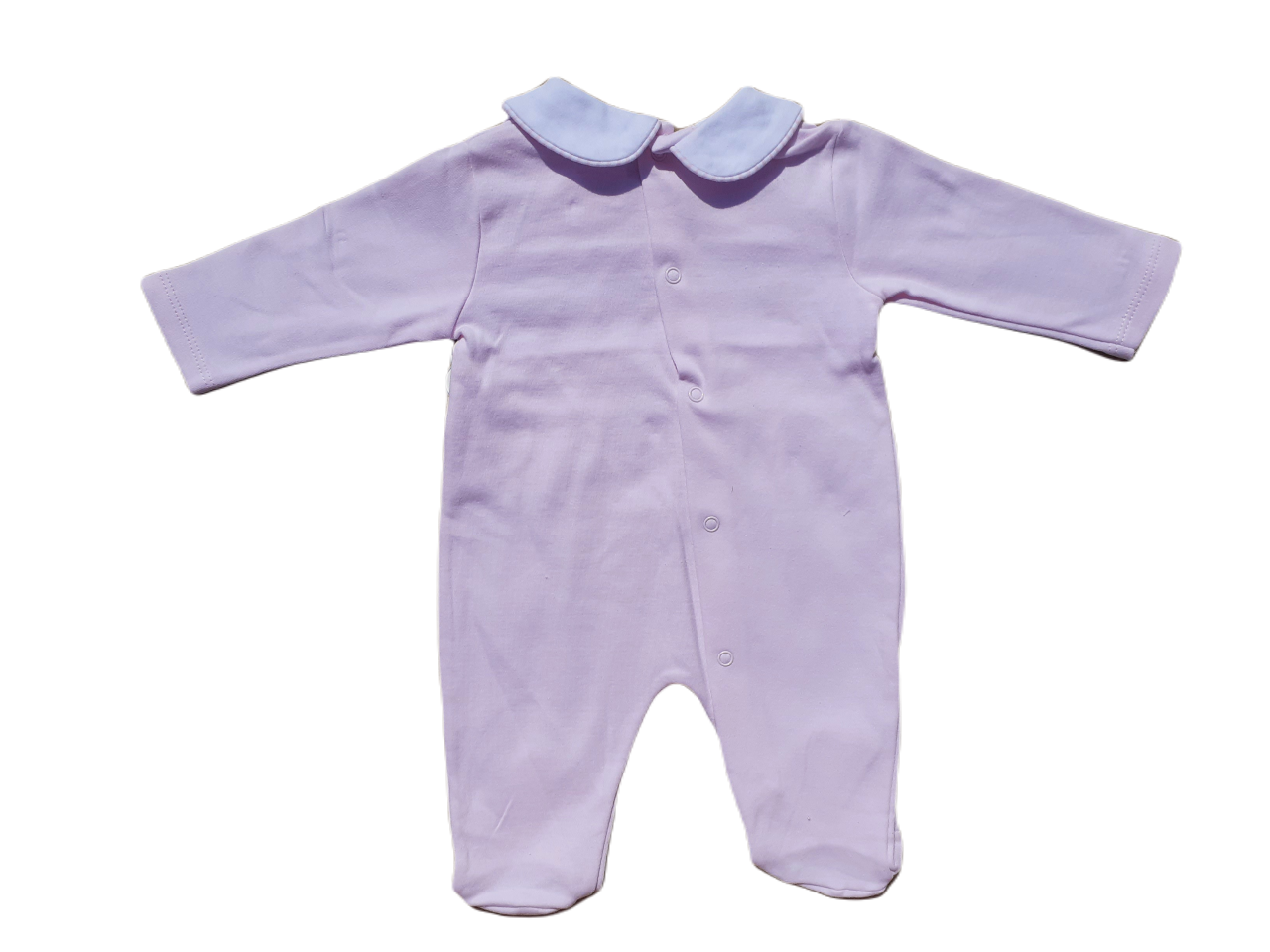 Pink Crown & Hearts Smocked Babygrow
