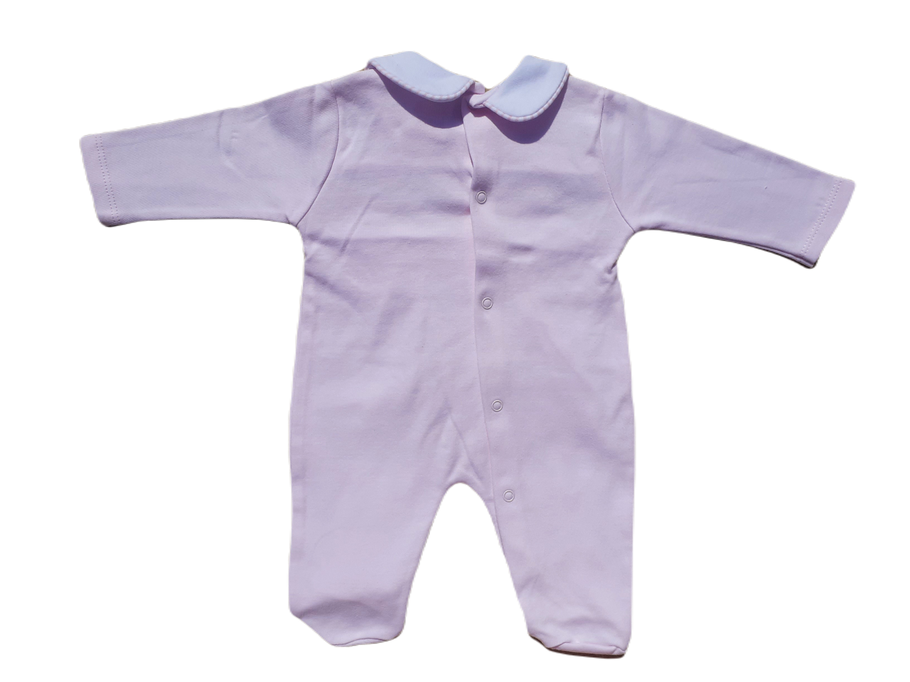 Pink collared babygrow