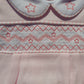 Smocked pink Babygrow