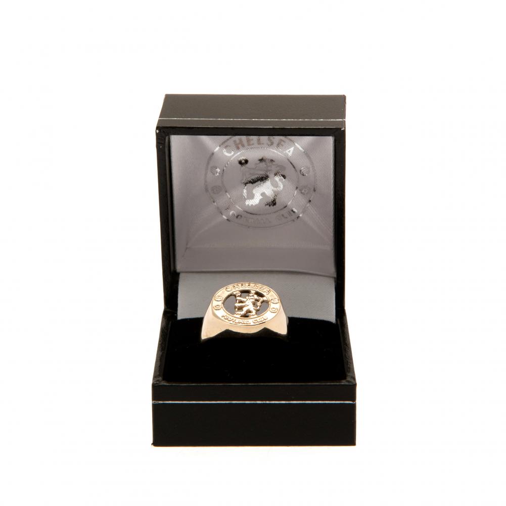 Chelsea FC 9ct Gold Crest Ring Small