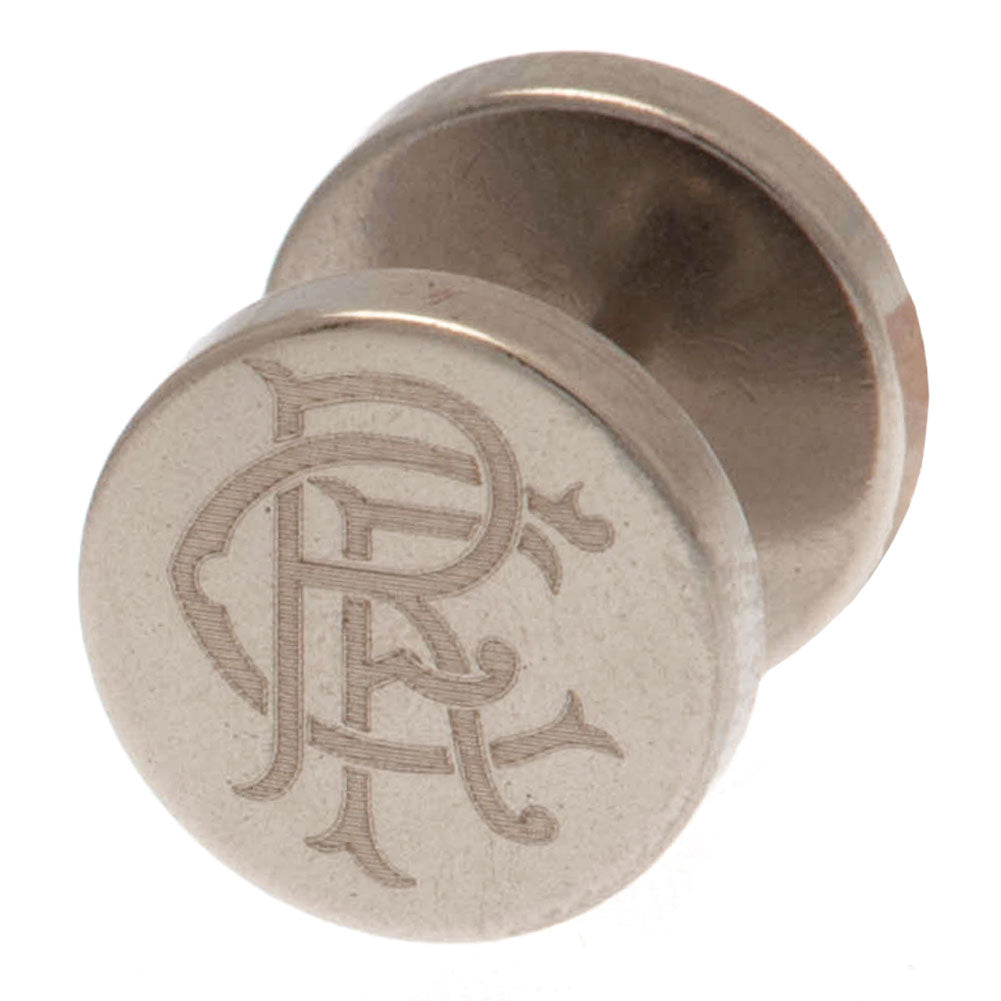 Rangers FC Stainless Steel Scroll Crest Stud Earring