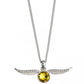 Harry Potter Sterling Silver Crystal Necklace Golden Snitch