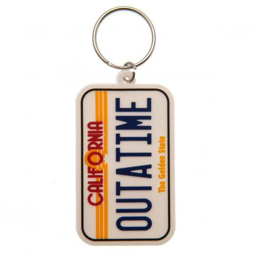 Back To The Future PVC Keyring License Plate
