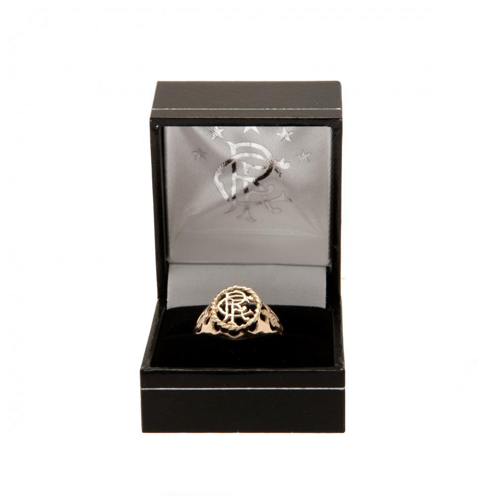 Rangers FC 9ct Gold Crest Ring Medium