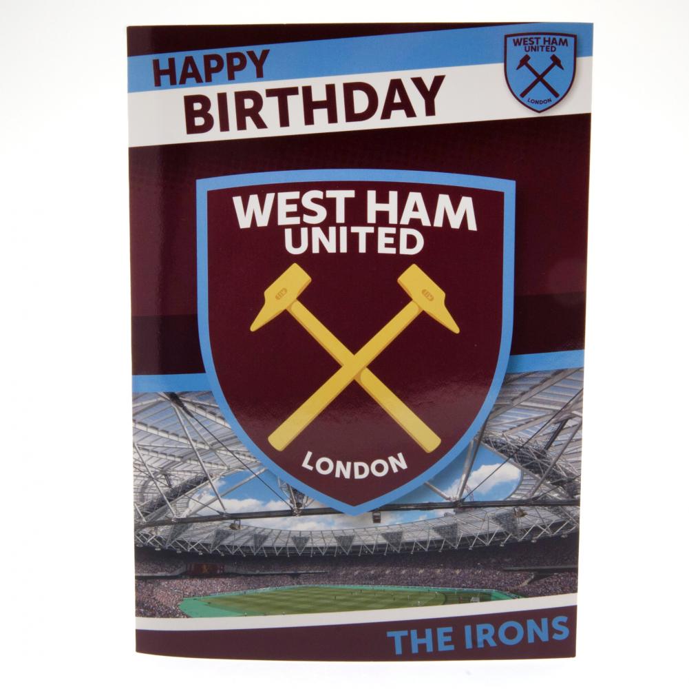 West Ham United FC Musical Birthday Card
