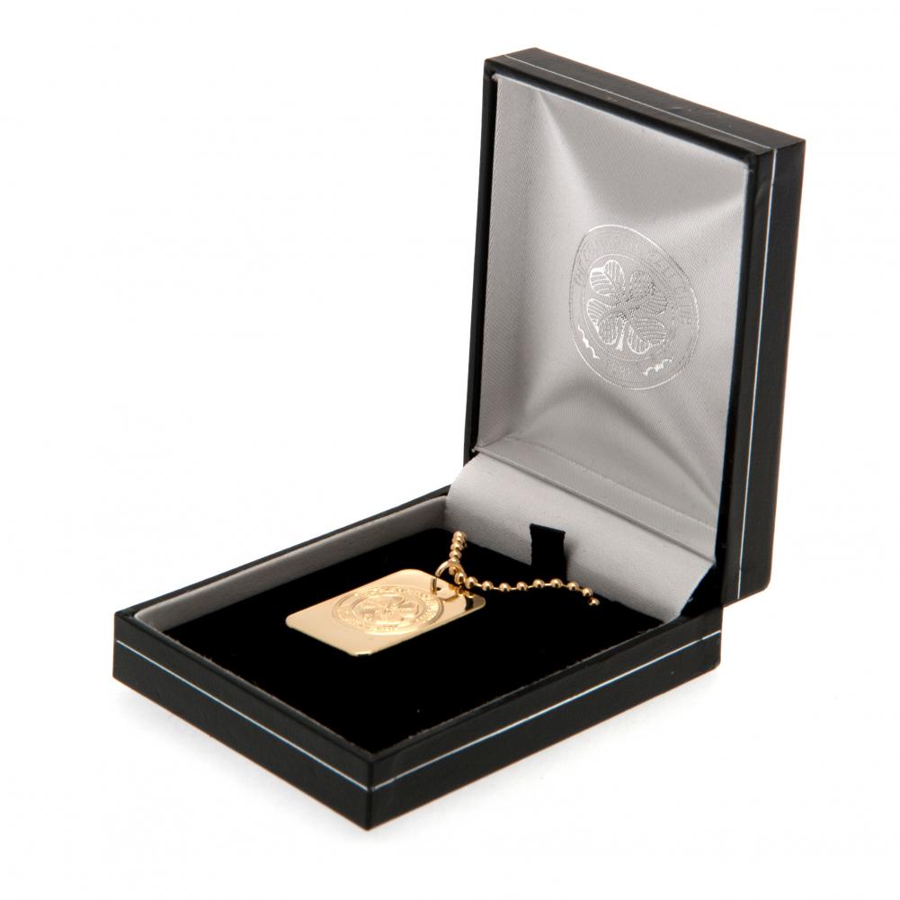 Celtic FC Gold Plated Dog Tag Chain Sweetlea Gifts Ltd