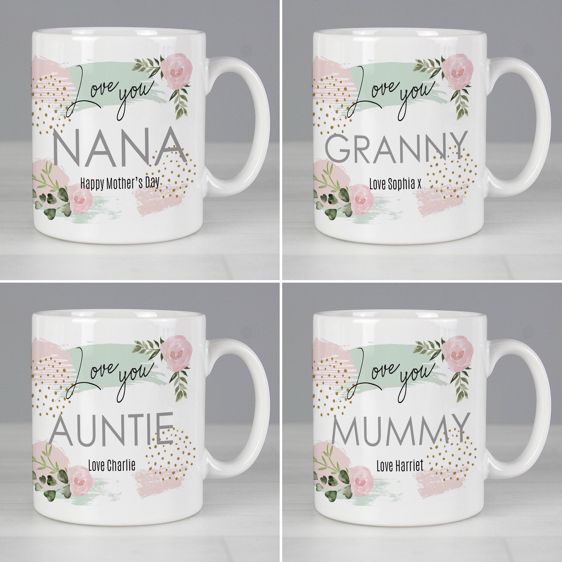 Abstract Rose Mug-Personalised Gift By Sweetlea Gifts