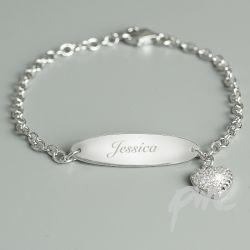 Childrens silver personalised bracelet By Sweetlea Gifts