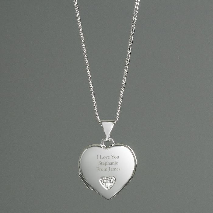 Children's Sterling Silver heart locket personalised necklace By Sweetlea Gifts