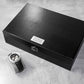 Black Leather effect Personalised Watch & Cufflinks Box-Personalised Gift By Sweetlea Gifts
