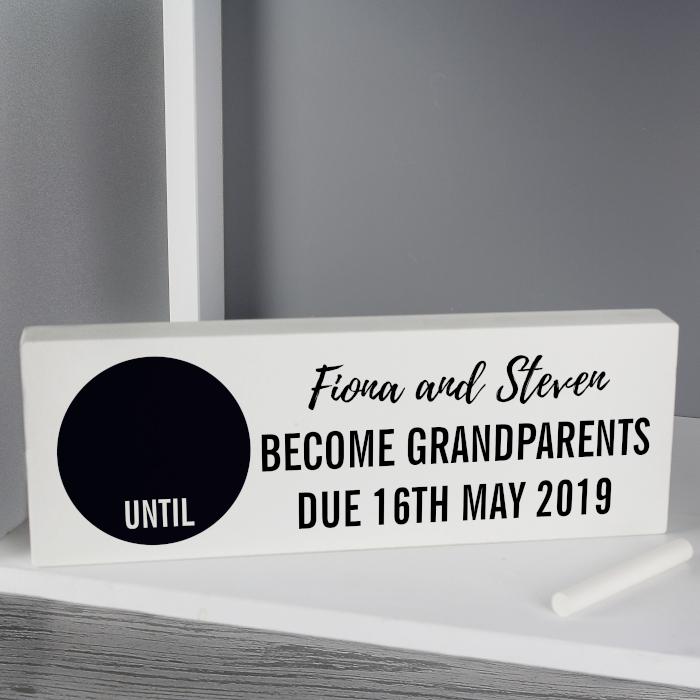 Chalk Countdown block Personalised with any Event-Personalised Gift By Sweetlea Gifts