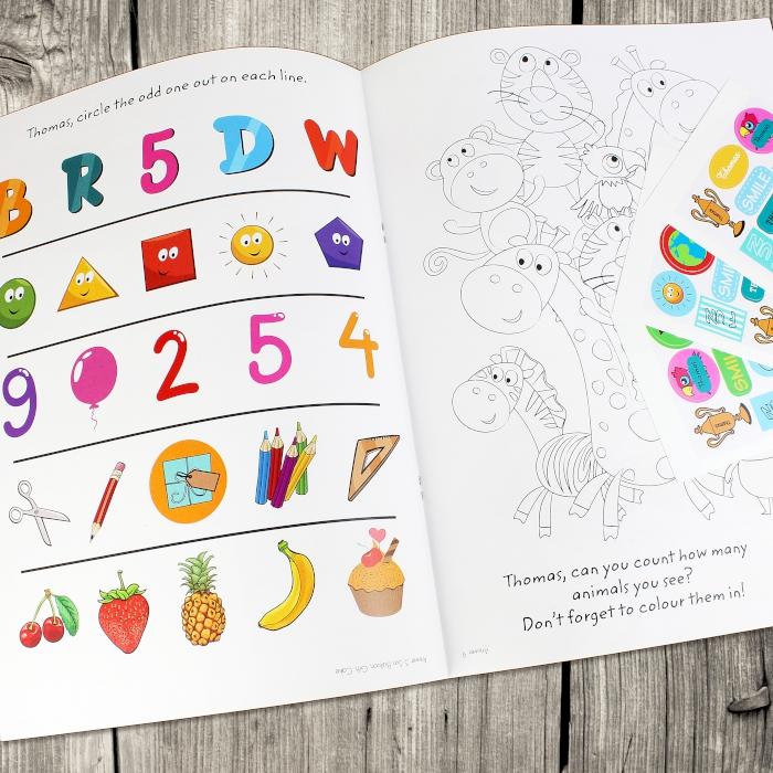 Children's Personalised Activity Book with Stickers-Personalised Gift By Sweetlea Gifts