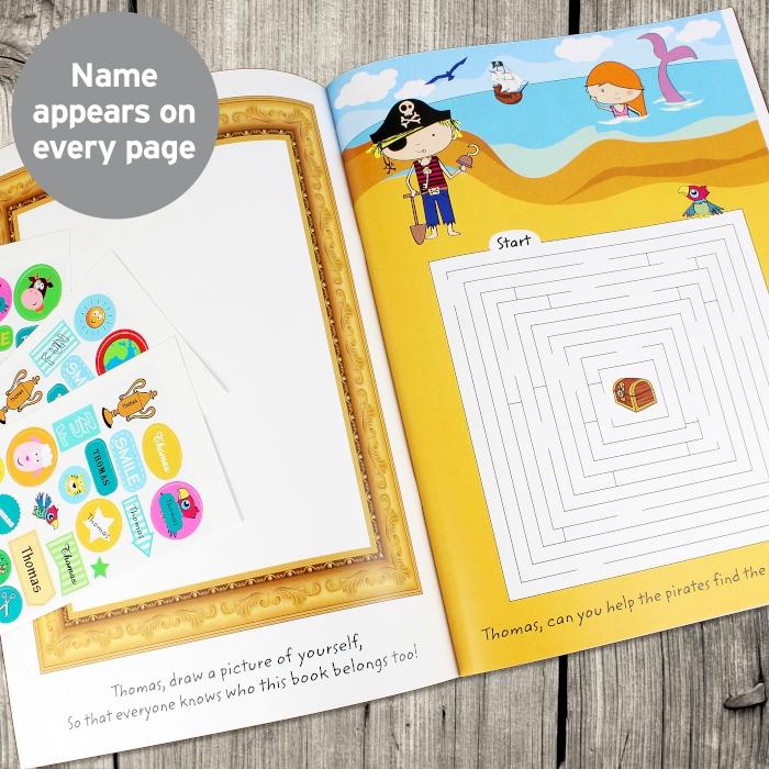 Children's Personalised Activity Book with Stickers-Personalised Gift By Sweetlea Gifts