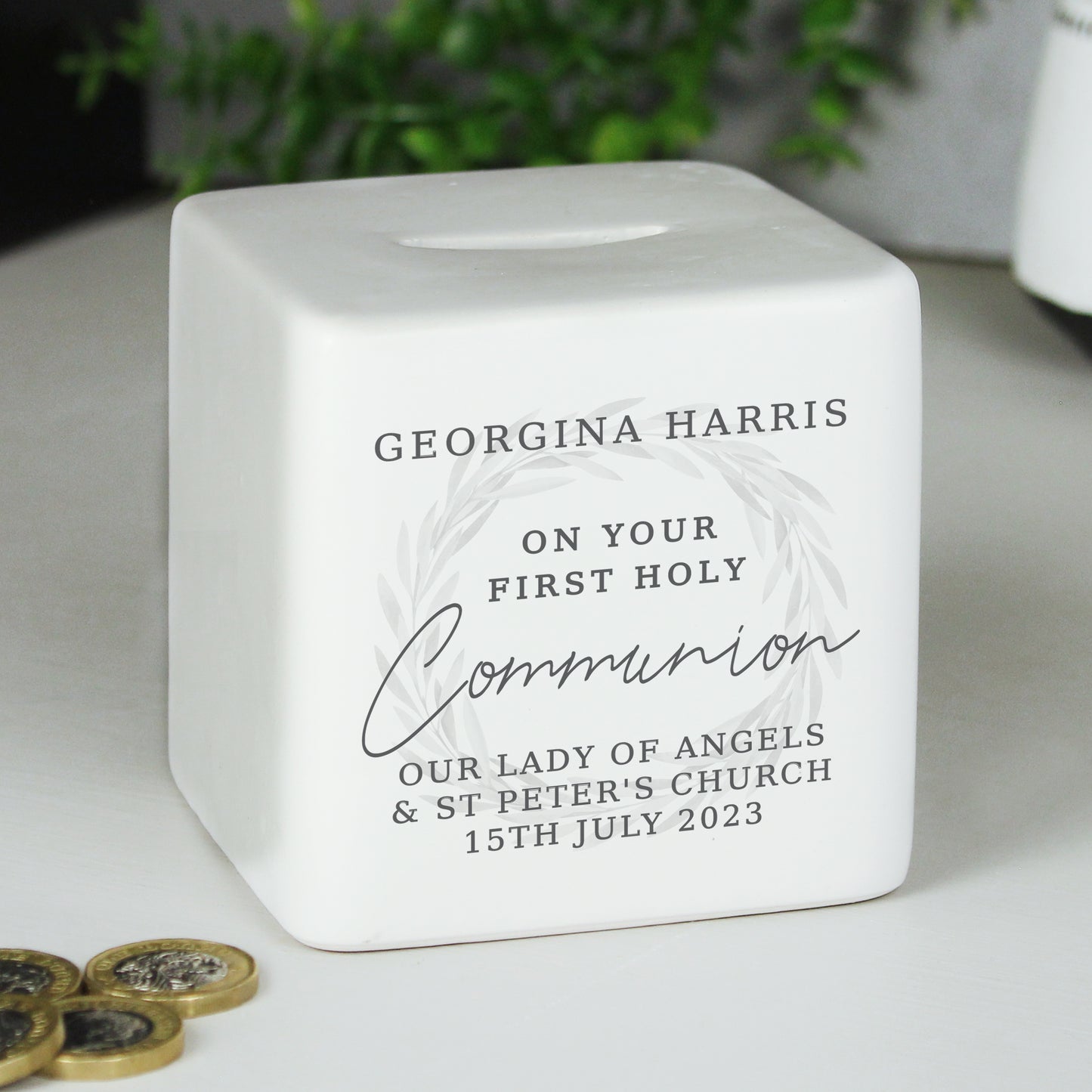 Personalised first holy communion money box - holy communion gifts by Sweetlea gifts