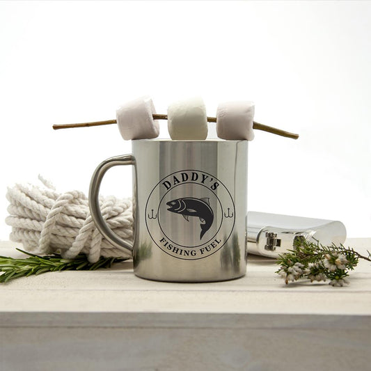 Gentlemen's Fishing Fuel Outdoor Mug-Personalised Gift By Sweetlea Gifts