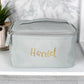 Gold Name Grey Personalised Make Up/Wash Bag-Personalised Gift By Sweetlea Gifts