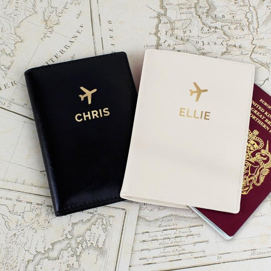 Gold Name Personalised Passport Holders Couples Set-Personalised Gift By Sweetlea Gifts