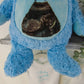 Baby ultrasound scan image printed on blue teddy bears tummy By Sweetlea Gifts