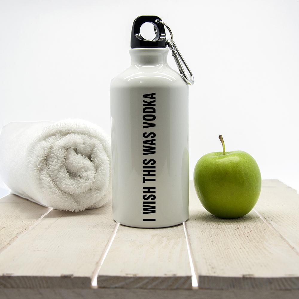I Wish This Was Vodka Personalised Water Bottle-Personalised Gift By Sweetlea Gifts