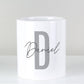 Initial and name Personalised Ceramic storage pot-Personalised Gift By Sweetlea Gifts