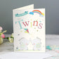 It's Twins cute Elephant Personalised Card-Personalised Gift By Sweetlea Gifts