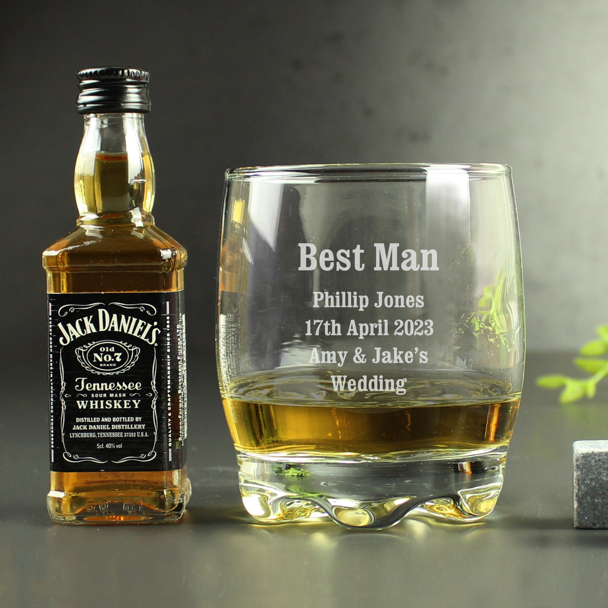 Jack Daniel's and personalised Tumbler Gift set by Sweetlea Gifts