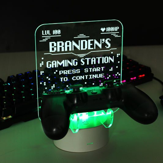 Personalised LED colour changing gaming controller holder - gifts for teenagers by Sweetlea gifts