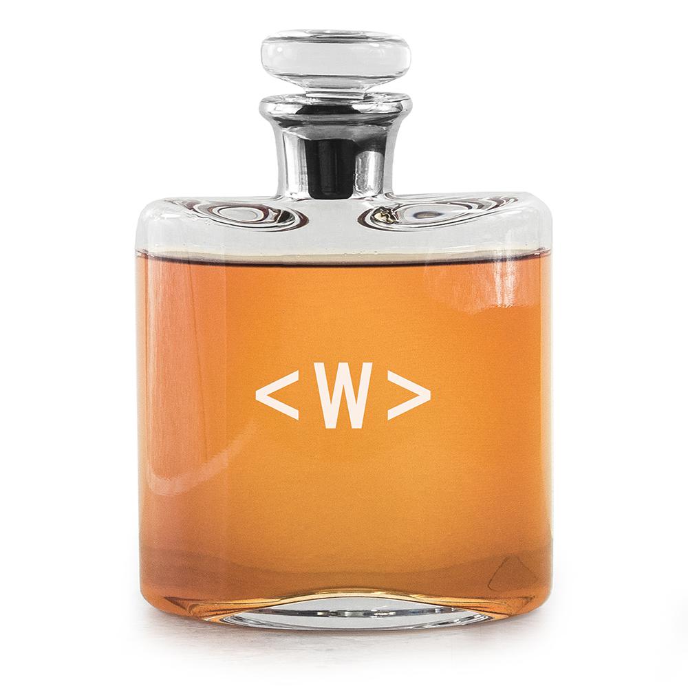 LSA Monogrammed Platinum Necked Decanter-Personalised Gift By Sweetlea Gifts