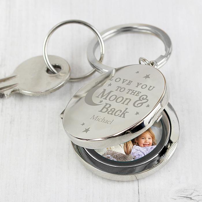 Personalised Love you to the moon and back keyring By Sweetlea Gifts