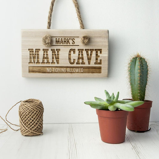MAN CAVE - Personalised wooden Man Cave or Shed Sign.-Personalised Gift By Sweetlea Gifts