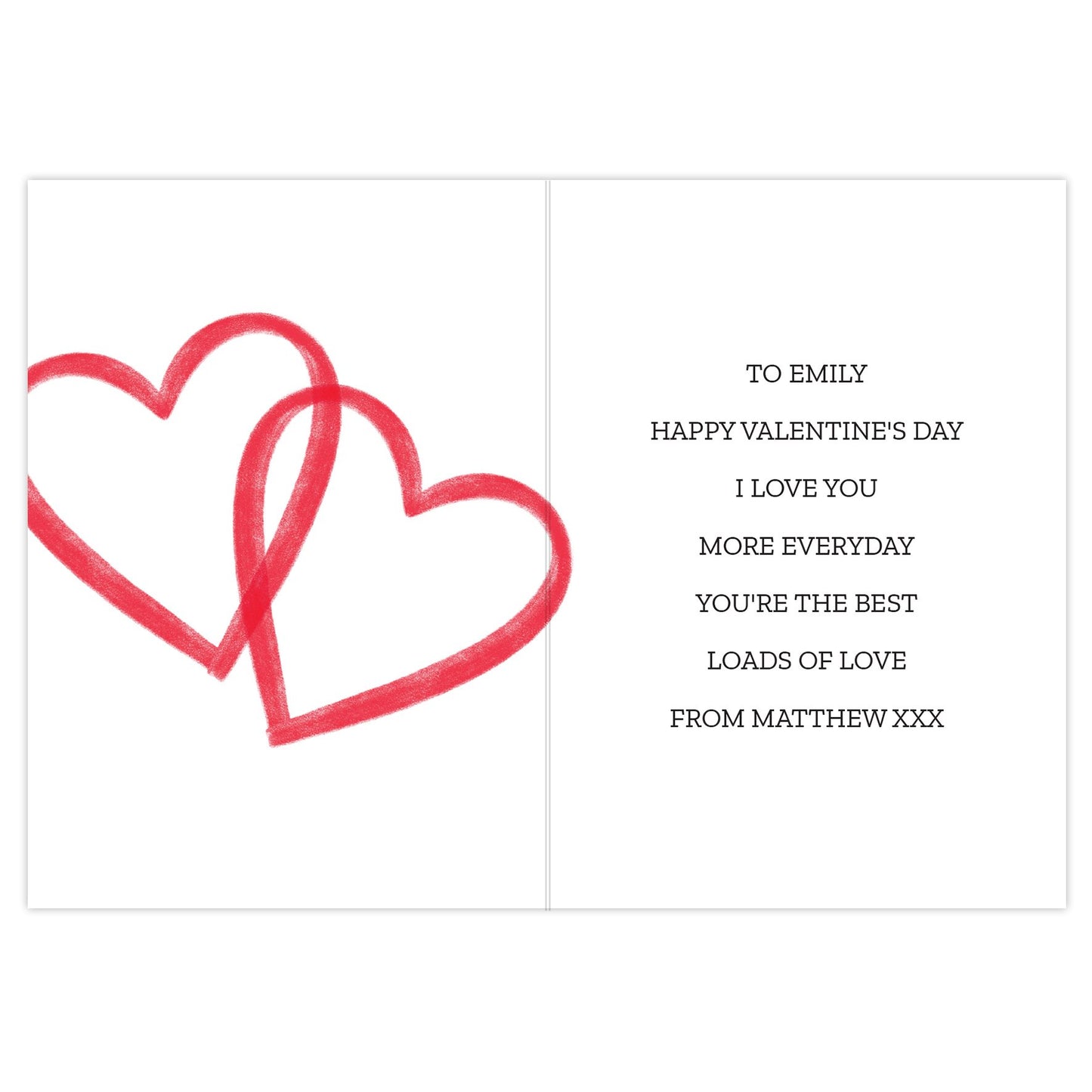 Our 1st Valentine's Day Card-Personalised Gift By Sweetlea Gifts