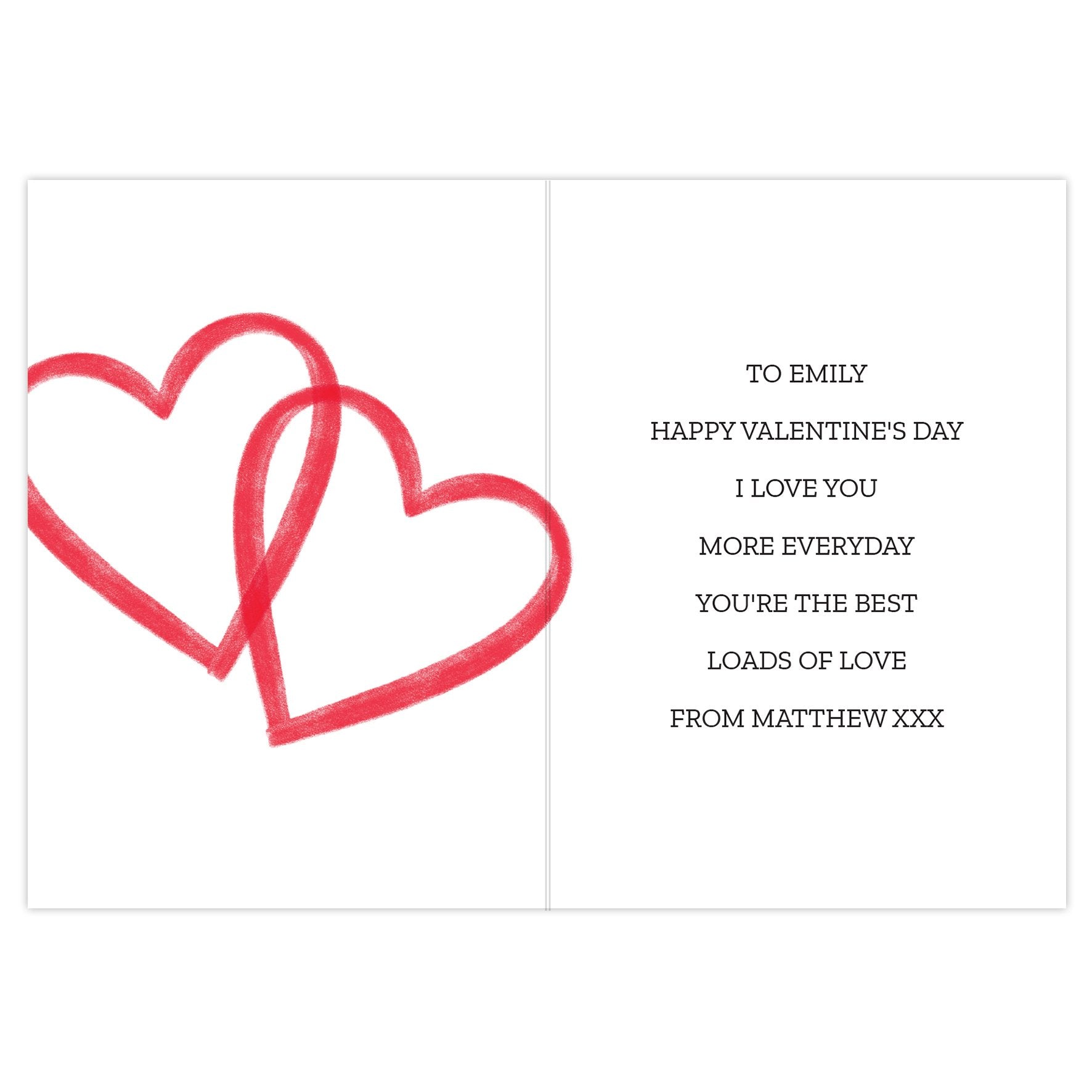Our 1st Valentine's Day Card-Personalised Gift By Sweetlea Gifts