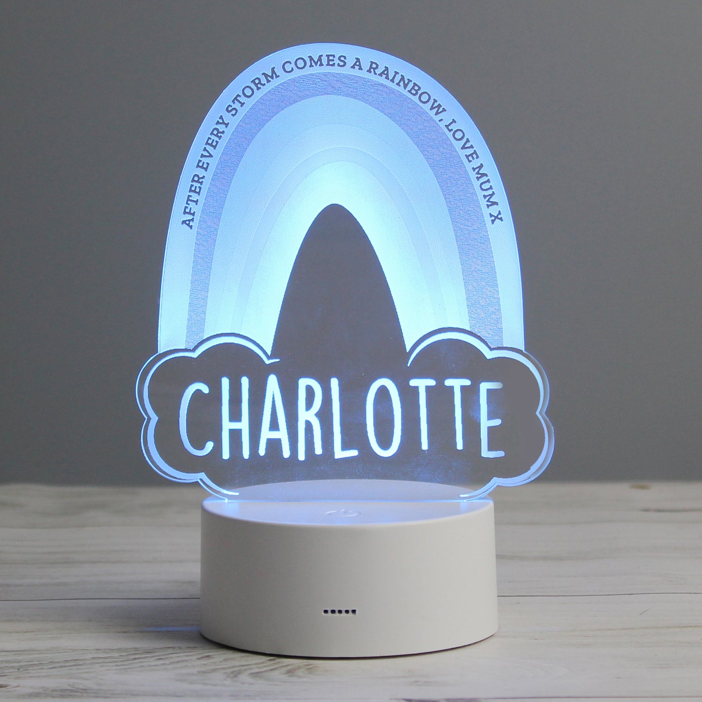 Personalised colour changing LED night light