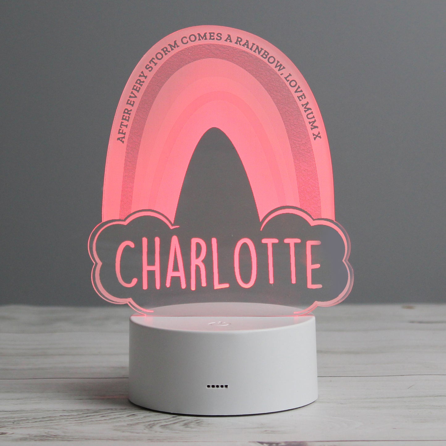Personalised colour changing LED night light