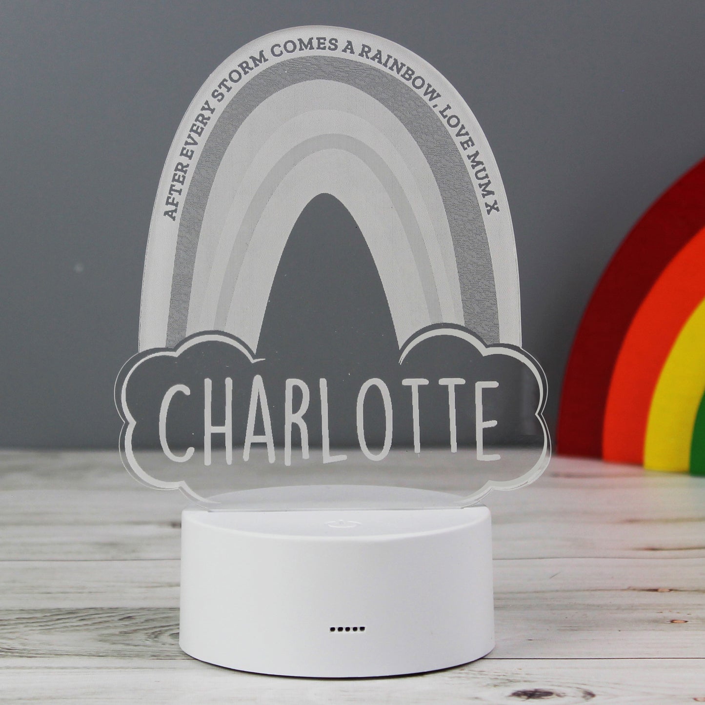 Personalised colour changing LED night light