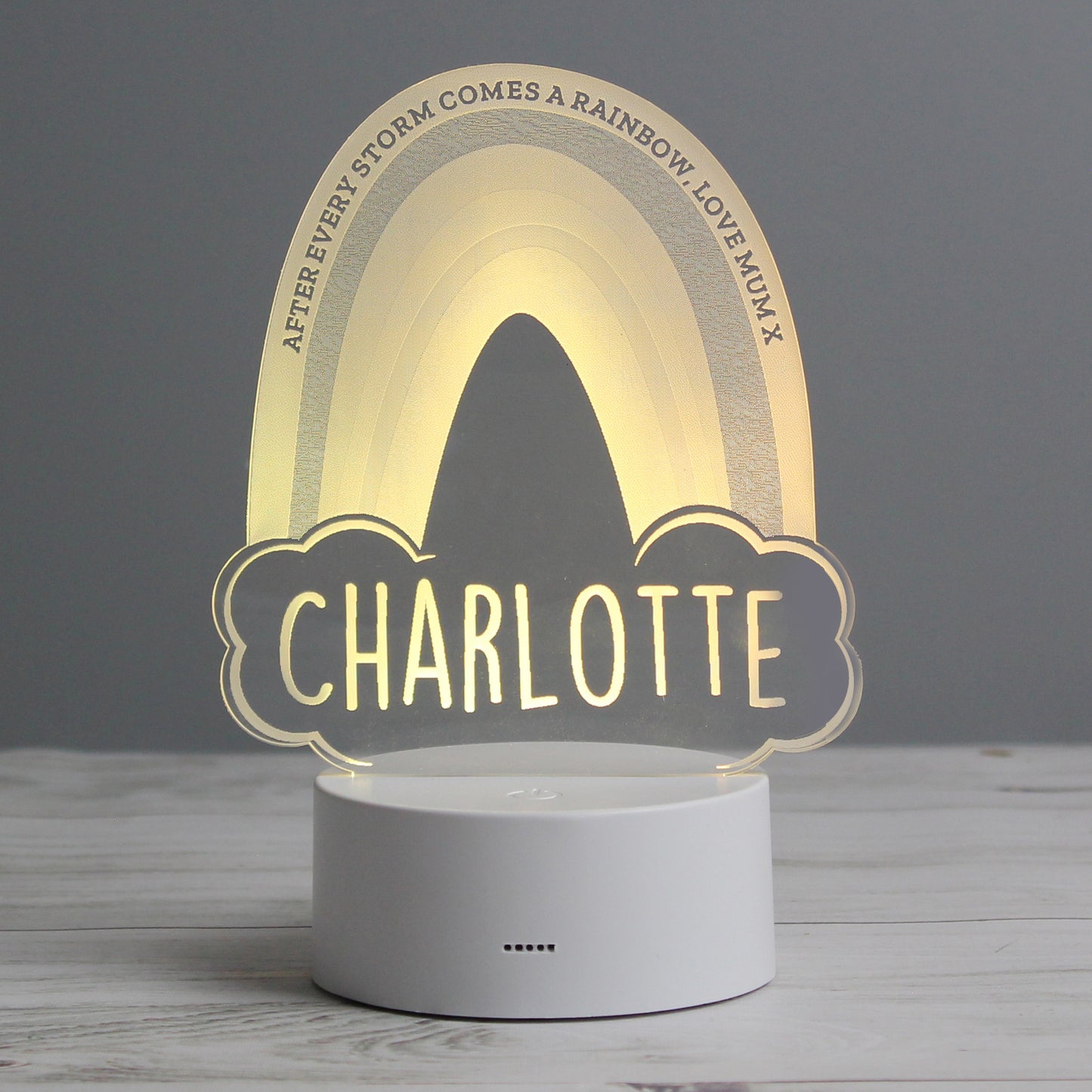 Personalised colour changing LED night light